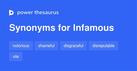 infamous synoym|INFAMOUS in Thesaurus: 1000+ Synonyms & Antonyms for .